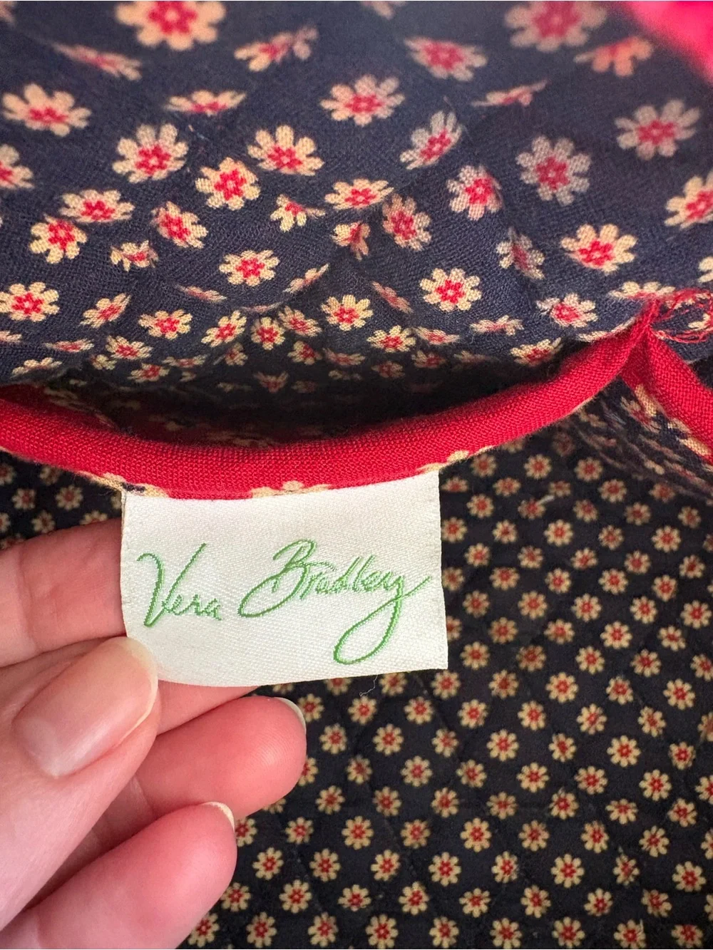 Vera Bradley Original 100 Handbag Americana Red